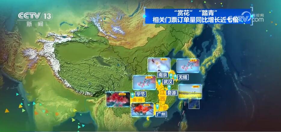 赏花、踏青、登山成为假期最火“关键词” 各地“花经济”热度上涨