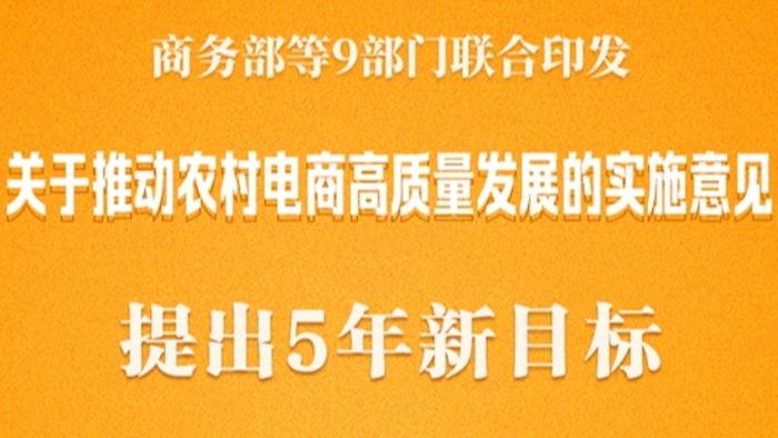 九部门联合发文 农村电商高质量发展五年新目标出炉