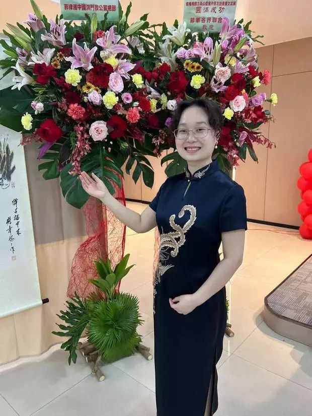 姚梅梅致力为公促进中菲友谊书画交流展在菲律宾隆重举行