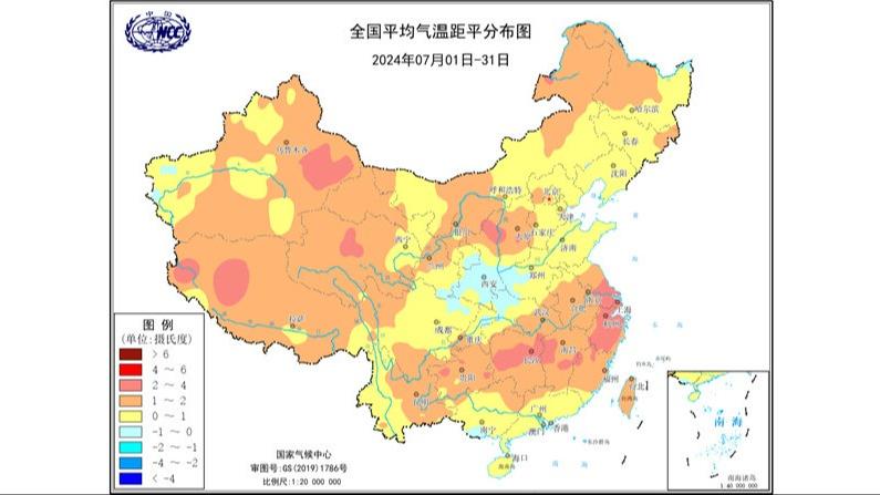 今年7月史上最热 8月初高温增强江浙沪为热力中心