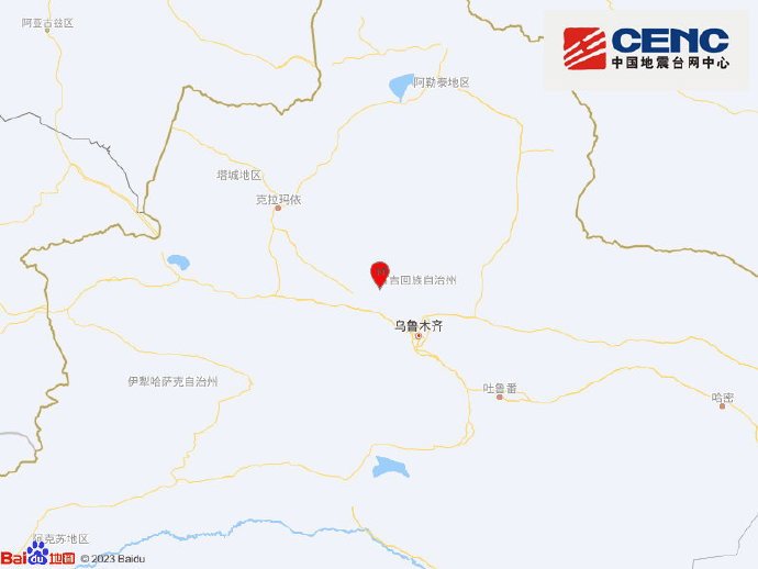 新疆昌吉州呼图壁县发生3.1级地震